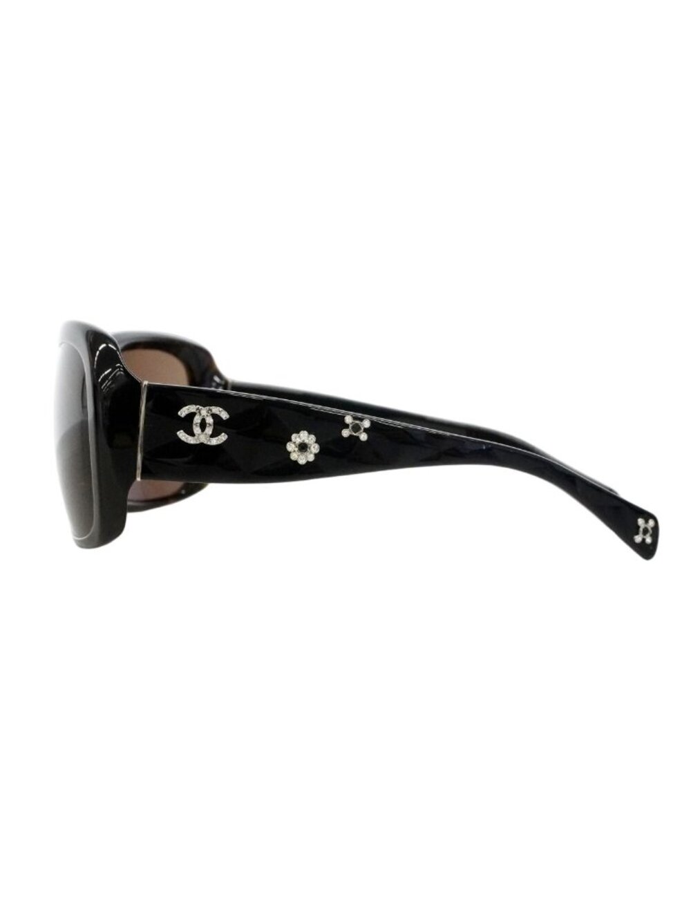 Chanel Sunglasses Acetate Black Silver Eyewear - Picture 2 of 10